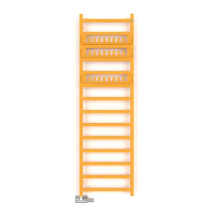 Handdoekradiator Simple One weergave in RAL 1003, geel