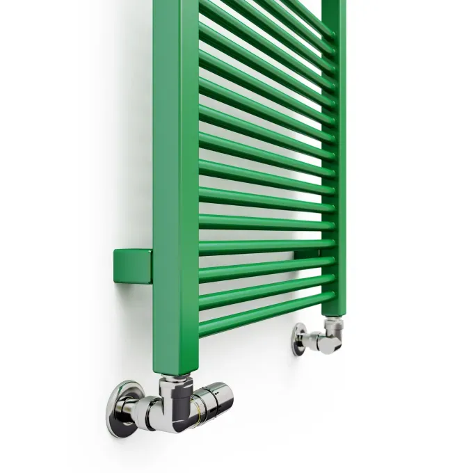 Handdoekradiator Mike One detailopname van de sporten en de zijkolom
