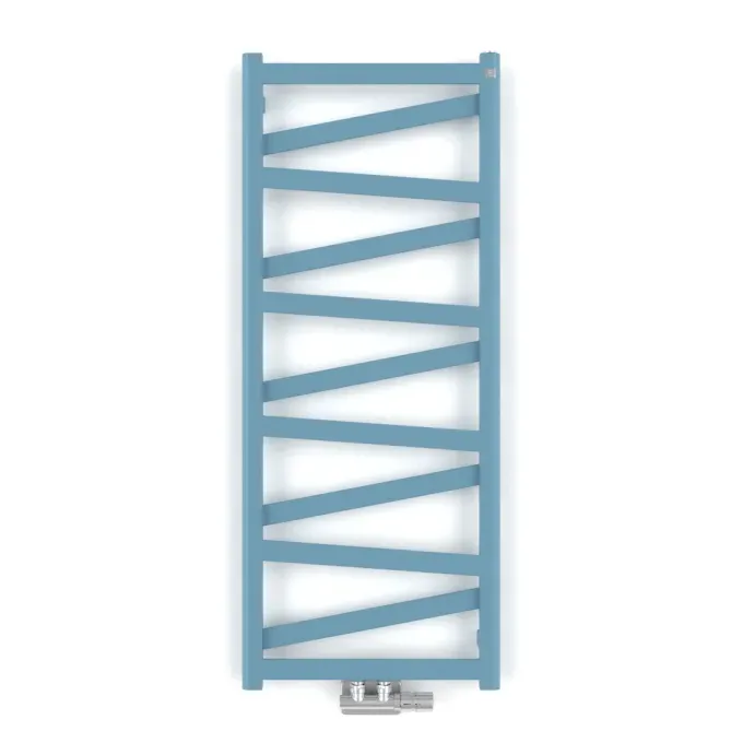 Handdoekradiator Vipera One weergave in RAL 5024, lichtblauw, verticaal