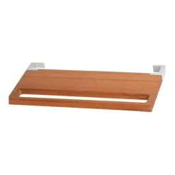 Houten planchet met handdoekstang voor designradiator Triga