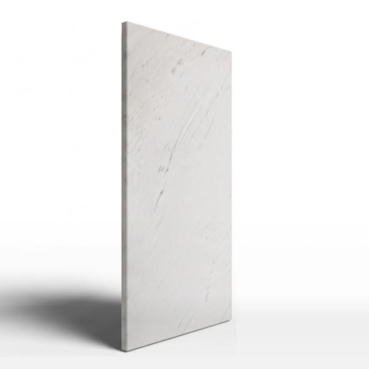 Designradiator Polaris, natuursteen radiator in lichte kalksteen, staand