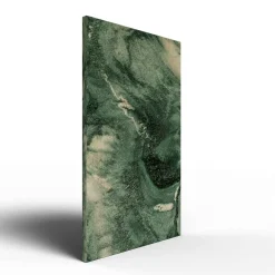 Designradiator Atlantis, natuursteen radiator in groene kwartsiet, staand