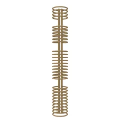 Designradiator Circle in de kleur Gold, vooraanzicht op een witte achtergrond
