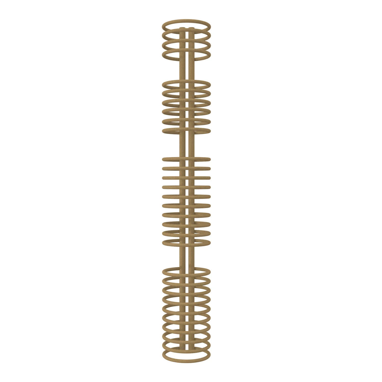 Designradiator Circle in de kleur Gold, vooraanzicht op een witte achtergrond