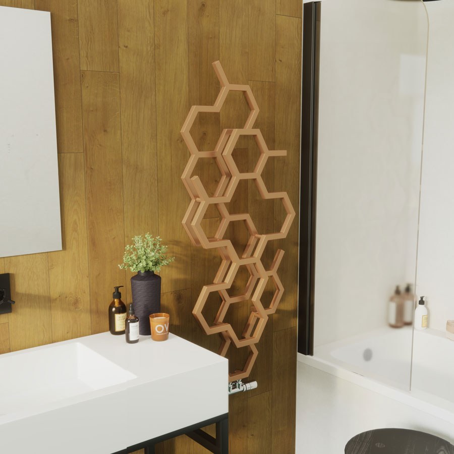 Designradiator HEX H in een interieur