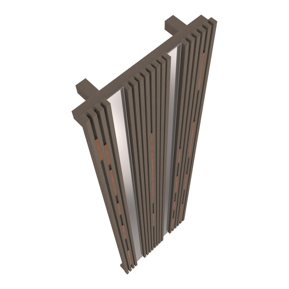 Designradiator Invisible 40 Wood, productfoto op een witte achtergrond