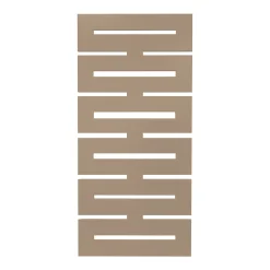 Designradiator Lya in RAL 1019 grijsbeige mat, vooraanzicht op een witte achtergrond
