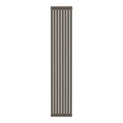 Designradiator Mega Mono in Cappuccino, vooraanzicht op een witte achtergrond