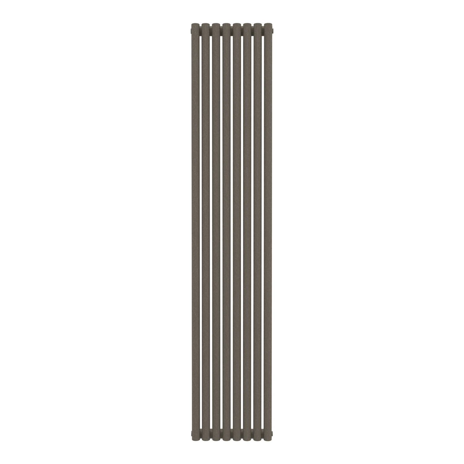 Designradiator Mega Mono in Cappuccino, vooraanzicht op een witte achtergrond