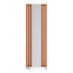 Designradiator Rolo Mirror tegen een witte achtergrond