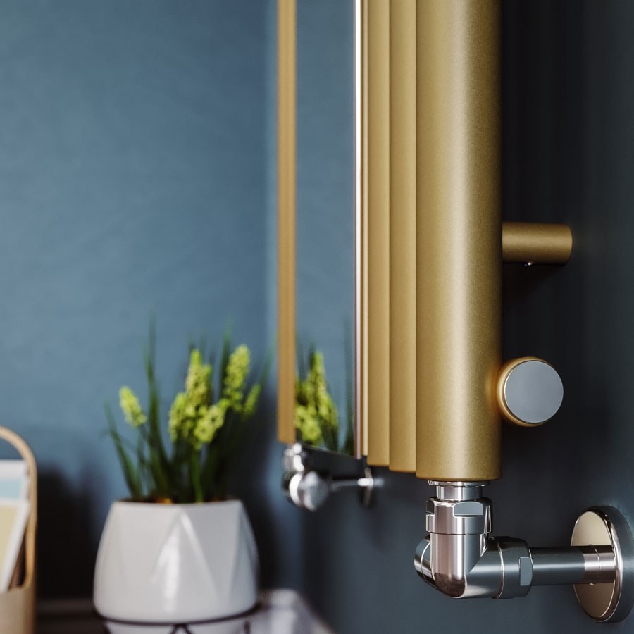 Designradiator Rolo Mirror in een interieur