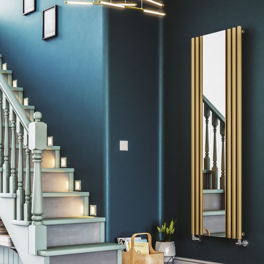 Designradiator Rolo Mirror in een interieur