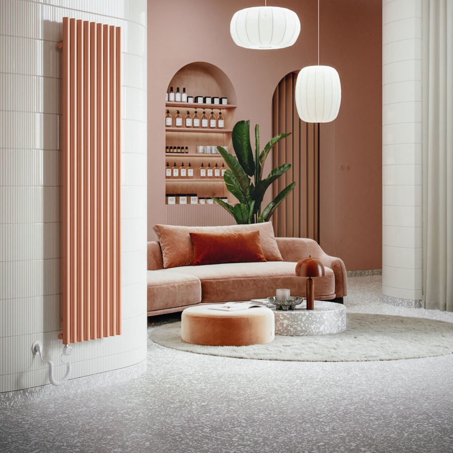 Designradiator Rolo Room in een interieur