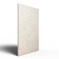 Designradiator Silvia antik, natuursteen radiator in goudgele kalksteen, staand