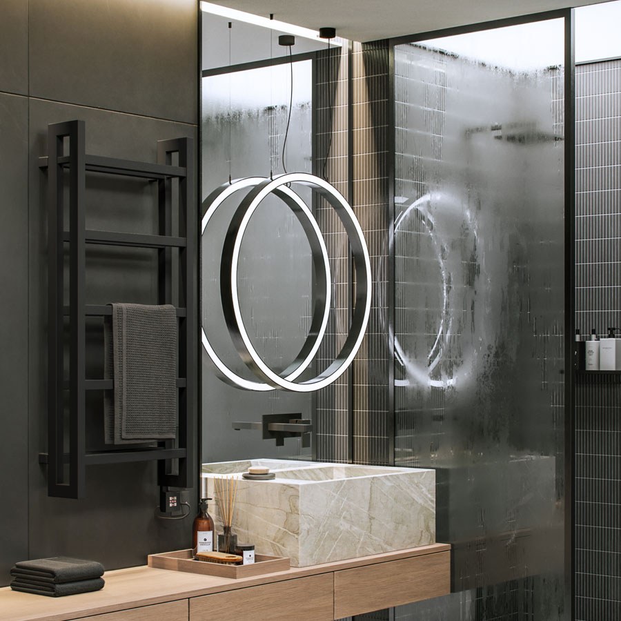Designradiator Stand in een interieur