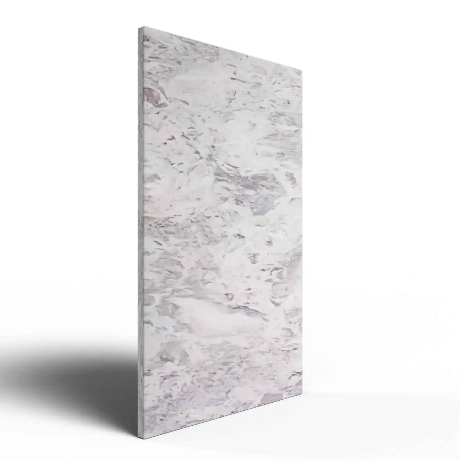 Designradiator Varios, natuursteen radiator in grijswit marmer, staand