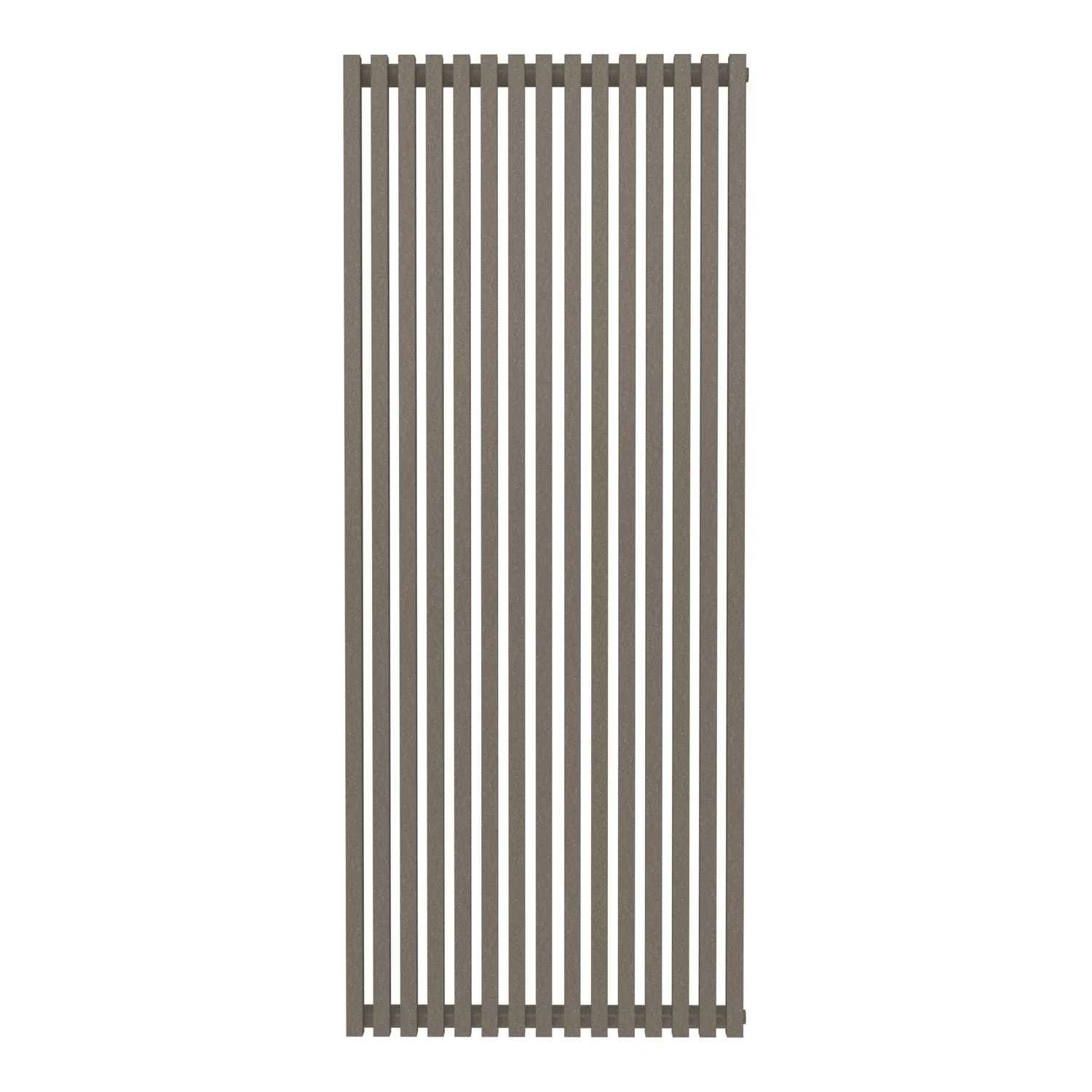 Designradiator Vertica D in Cappuccino, vooraanzicht op een witte achtergrond