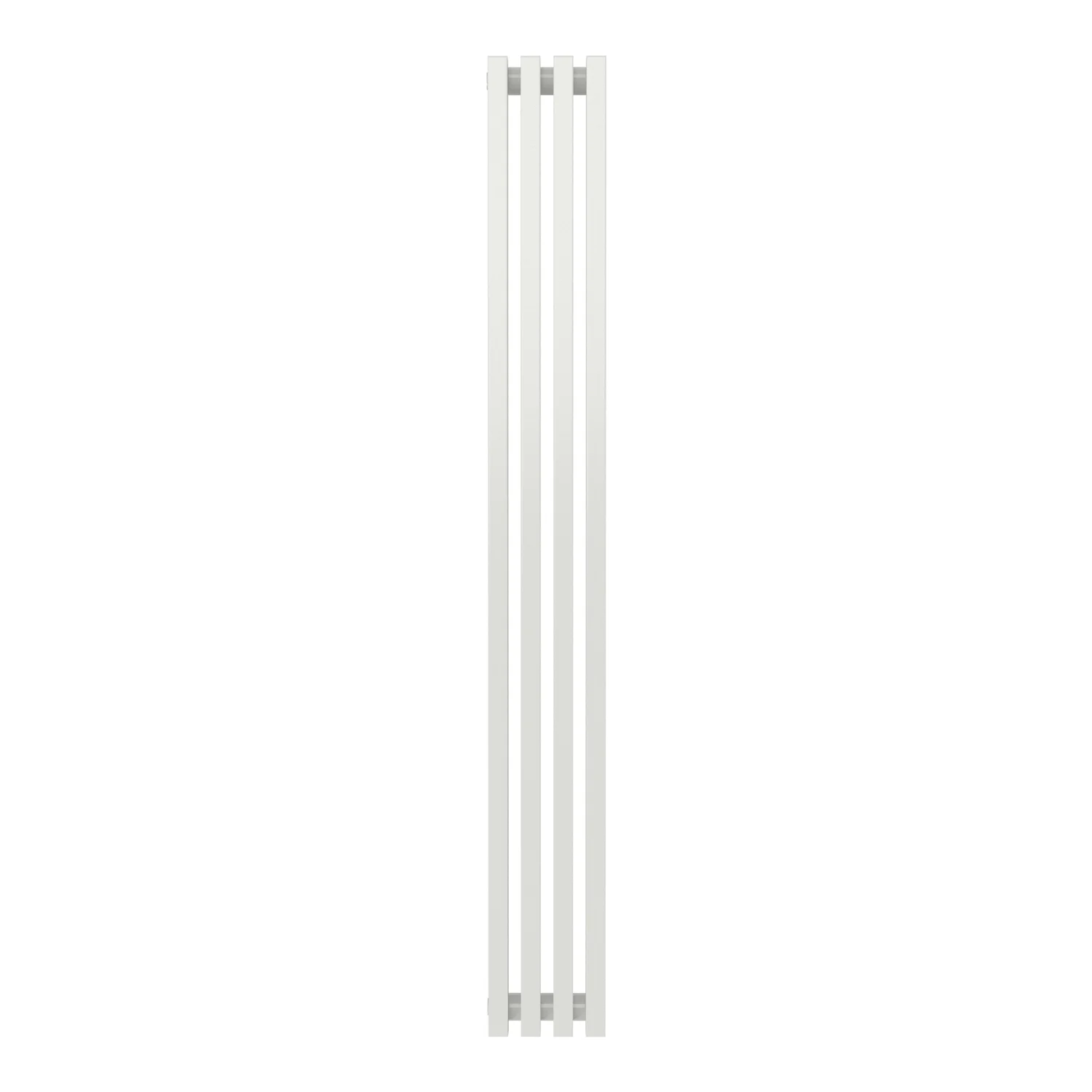 Designradiator Vertica D in wit, vooraanzicht op een witte achtergrond