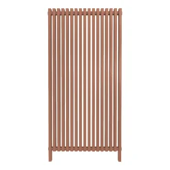 Designradiator Vesta Uno in RAL 3012 beigerood, vooraanzicht op een witte achtergrond