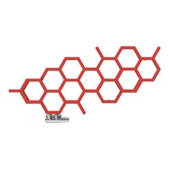 Designradiator Hex H tegen een witte achtergrond