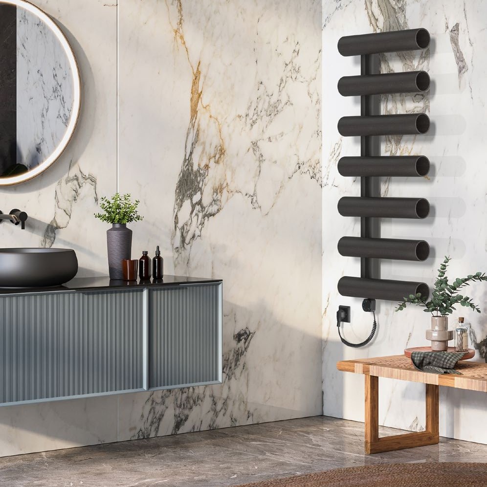 Handdoekradiator Aramis in een interieur