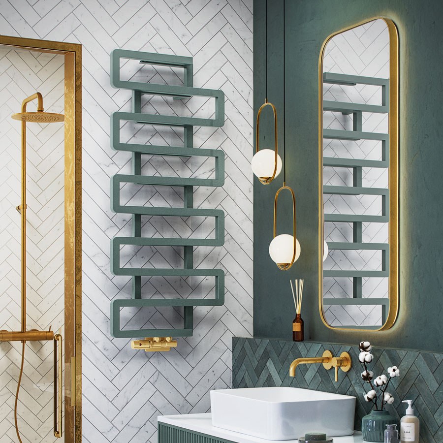 Handdoekradiator Bookie in een interieur
