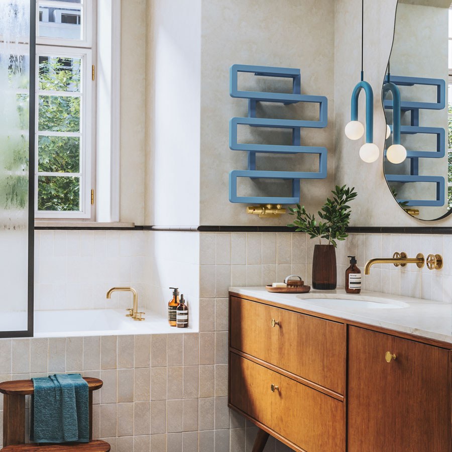 Handdoekradiator Bookie in een interieur