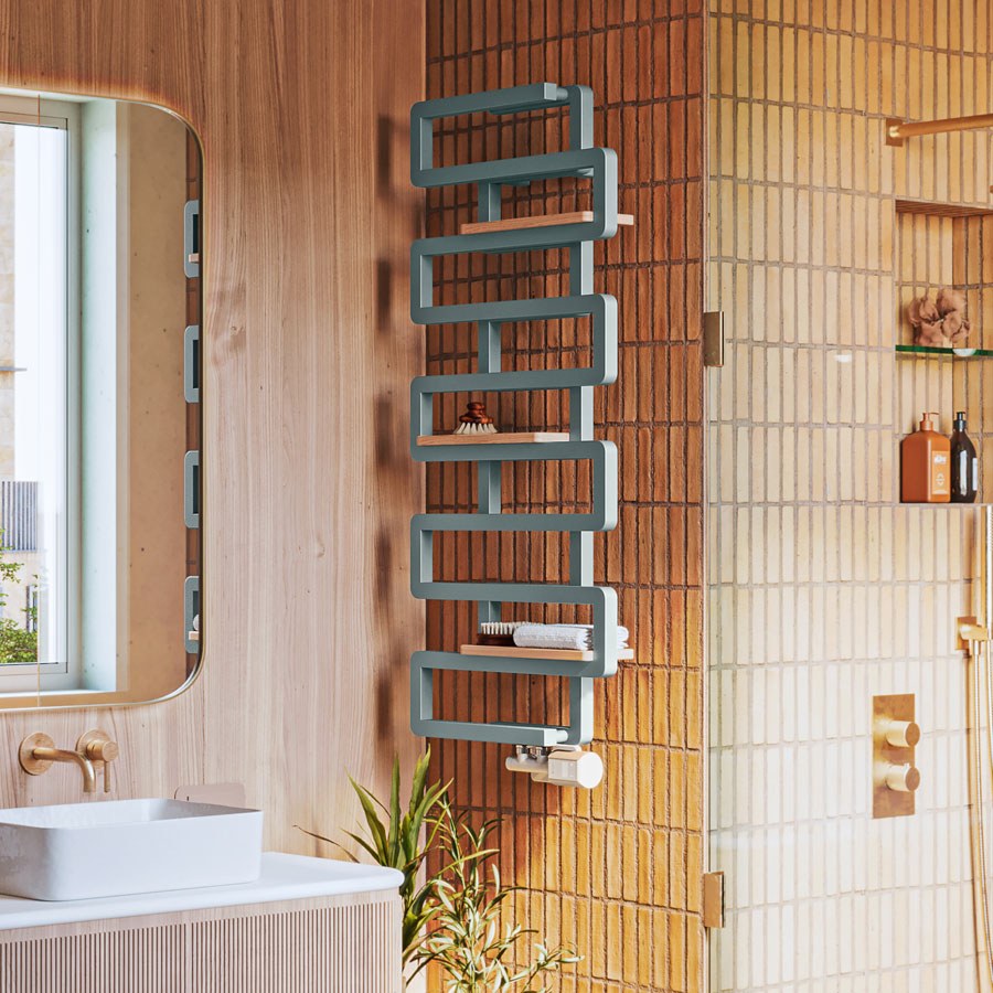 Handdoekradiator Bookie in een interieur