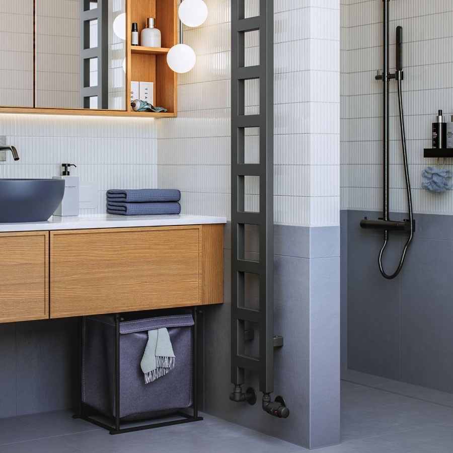 Handdoekradiator Easy in een interieur