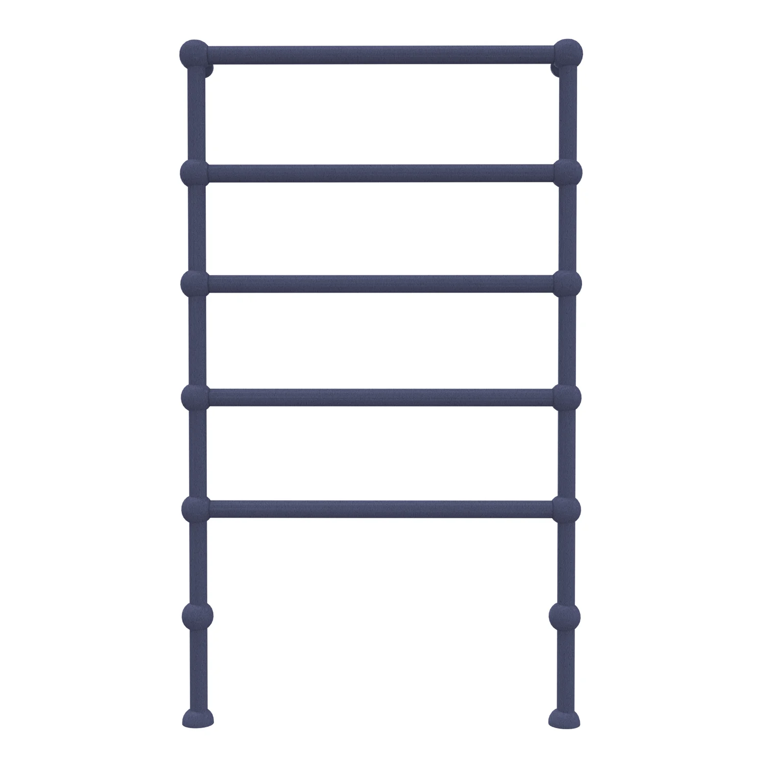 Handdoekradiator Empire in saffierblauw (RAL 5003), vooraanzicht op een witte achtergrond