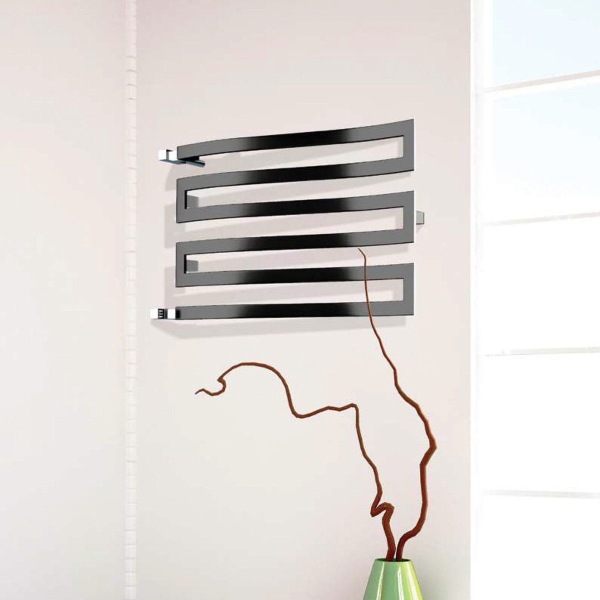 Handdoekradiator Esse in een interieur