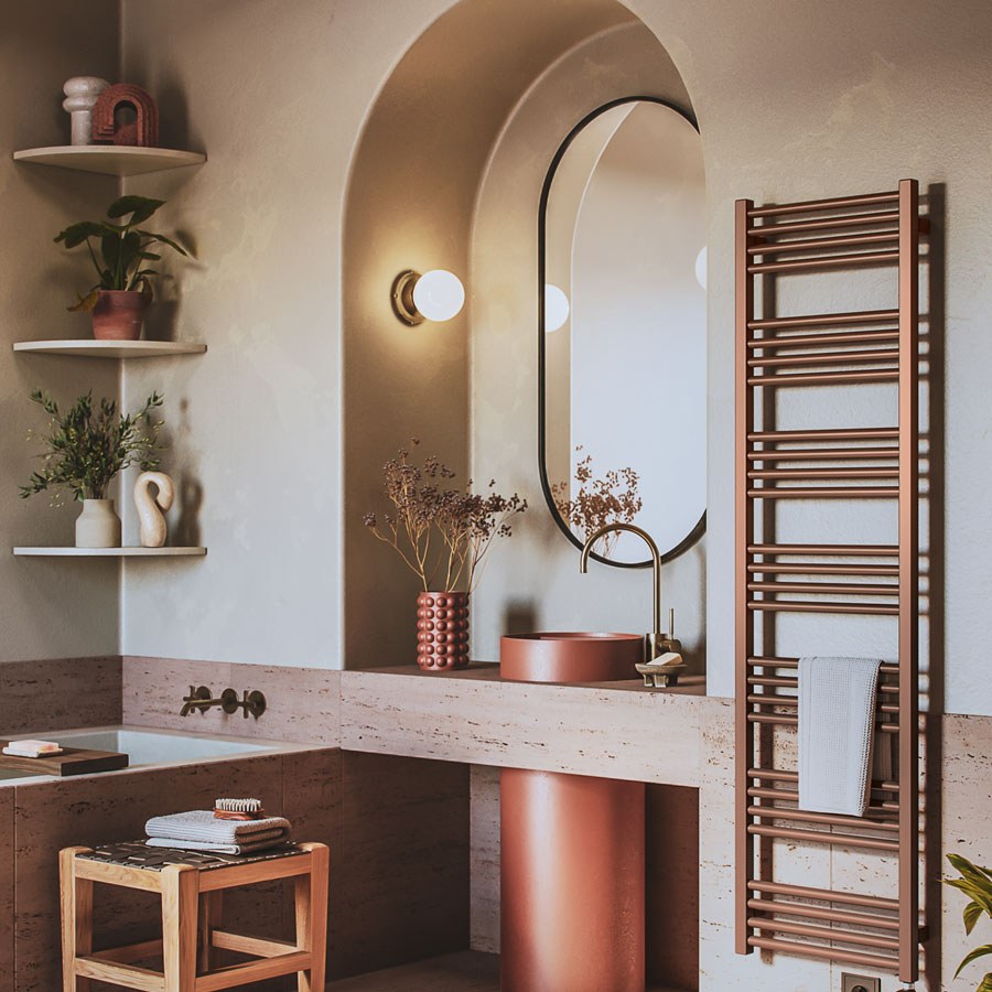Handdoekradiator Fiona One in een interieur