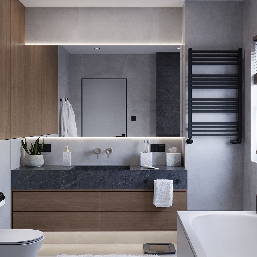 Handdoekradiator Fiona in een interieur