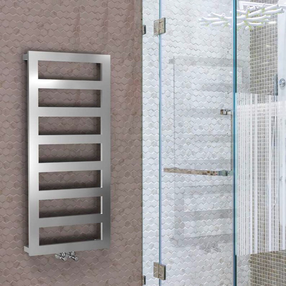 Handdoekradiator Kazar L in een interieur