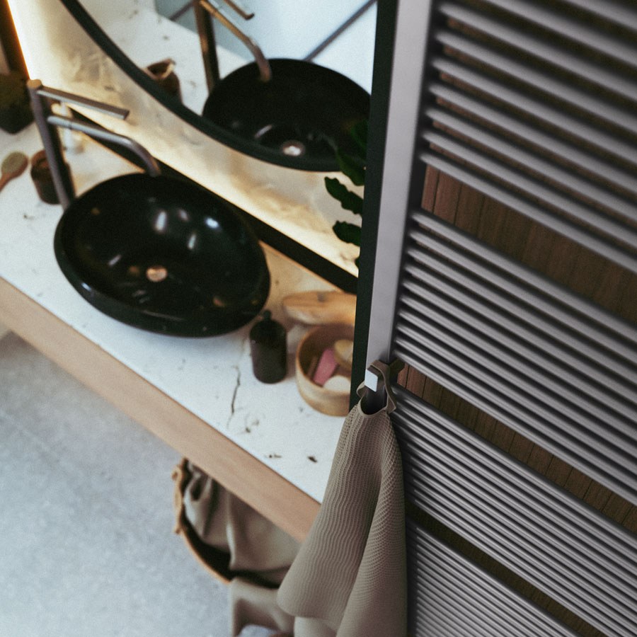 Handdoekradiator Mike One in een interieur