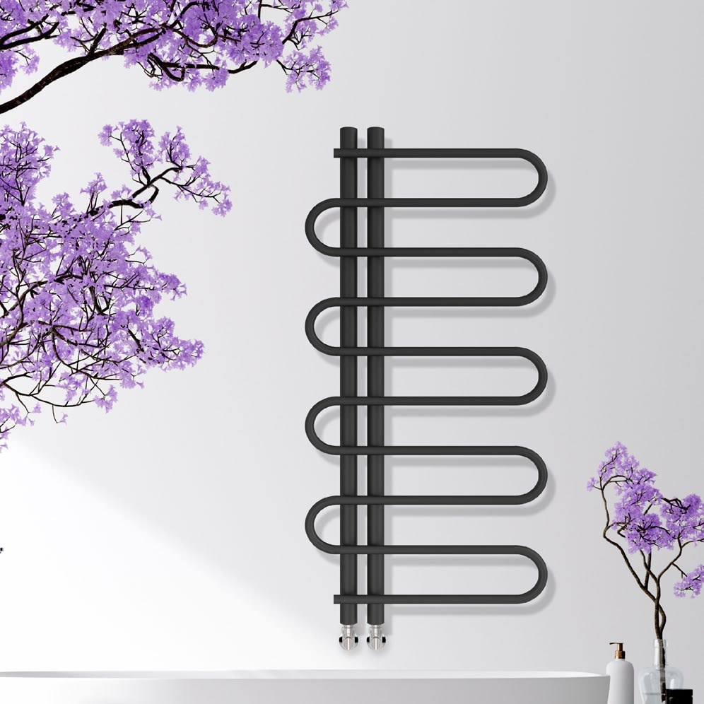 Handdoekradiator River in een interieur