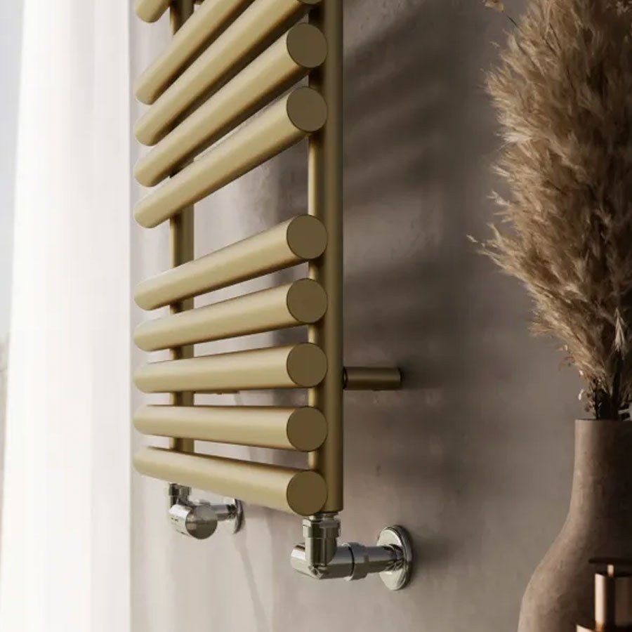 Handdoekradiator Rolo Towel in een interieur