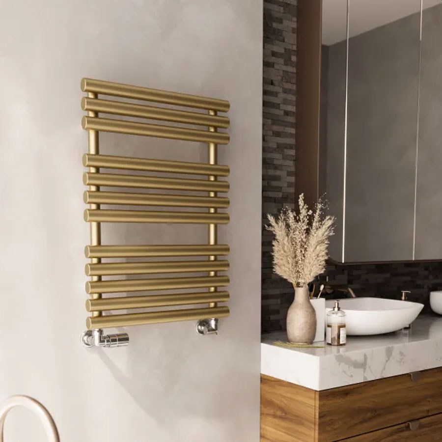 Handdoekradiator Rolo Towel in een interieur