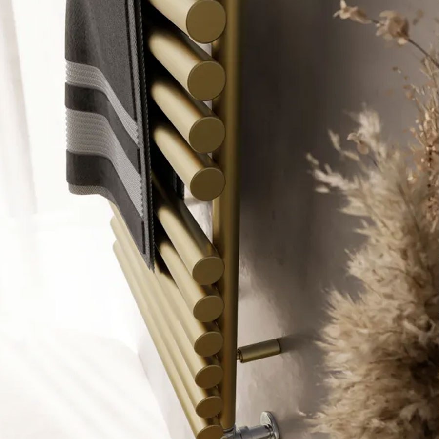 Handdoekradiator Rolo Towel in een interieur