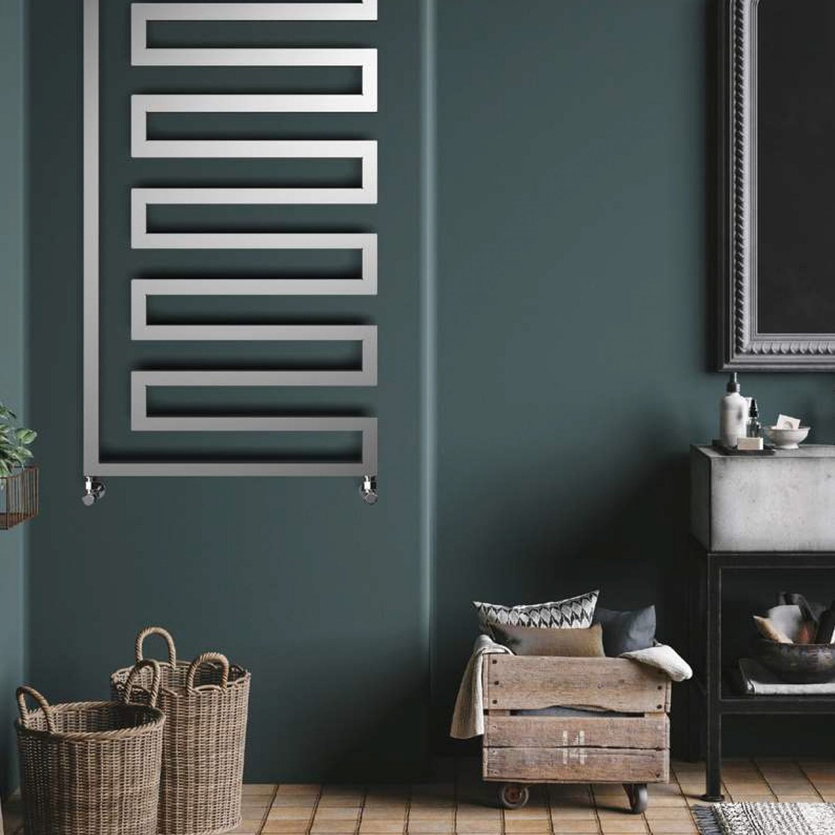 Handdoekradiator Sera in een interieur