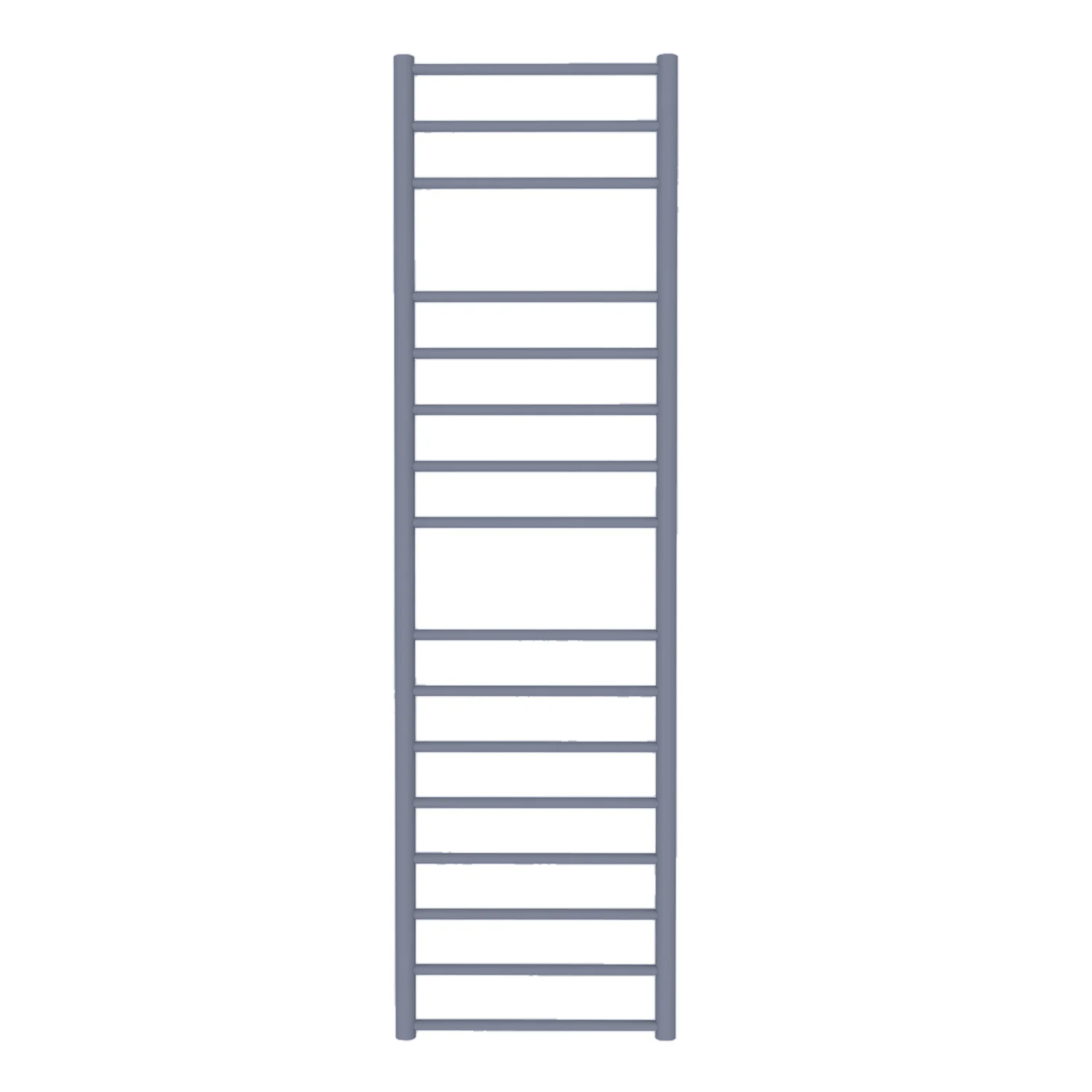 Handdoekradiator Sunit in RAL 5024 pastelblauw, vooraanzicht op een witte achtergrond