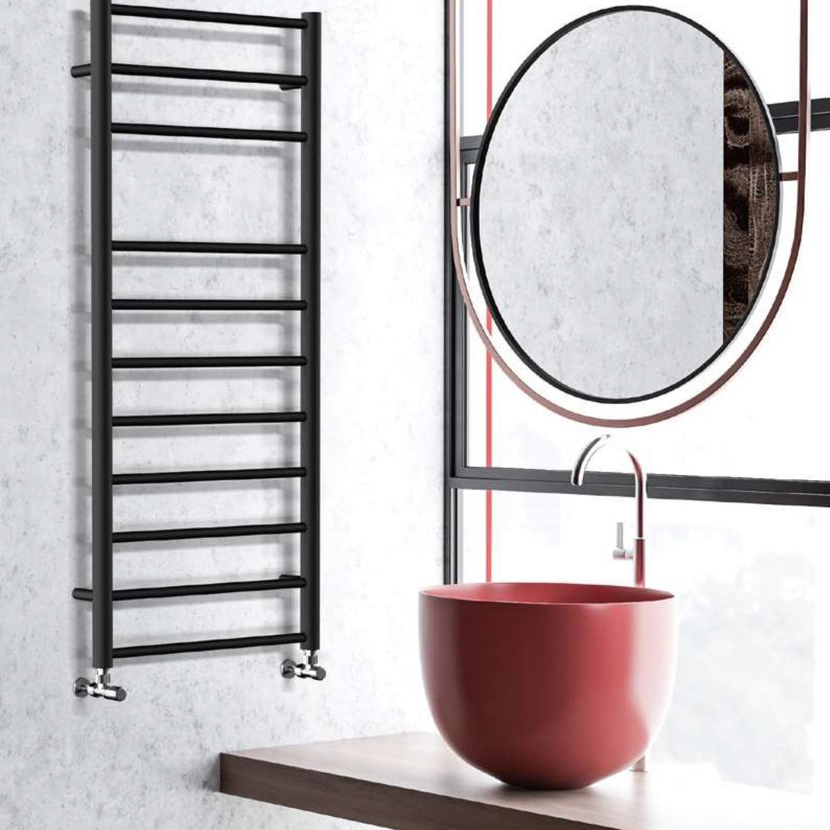 Handdoekradiator Sunit in een interieur