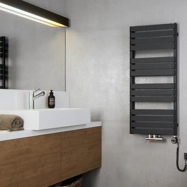 Handdoekradiator Warp T in een interieur