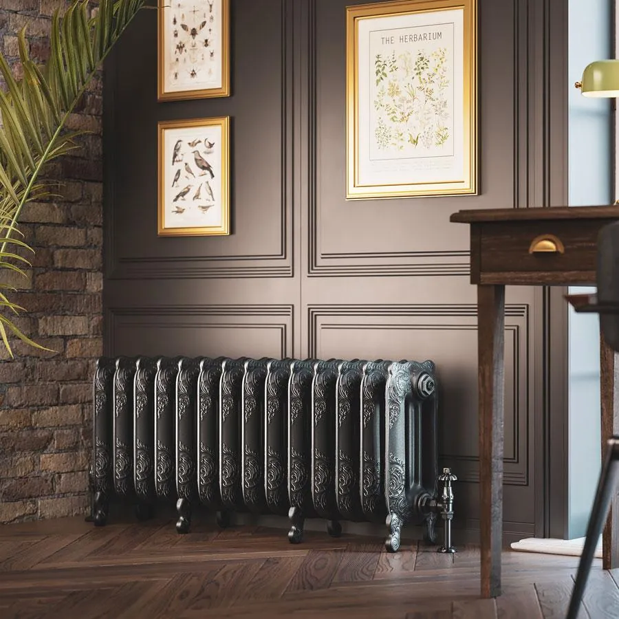 Gietijzeren radiator Oxford in een klassiek interieur